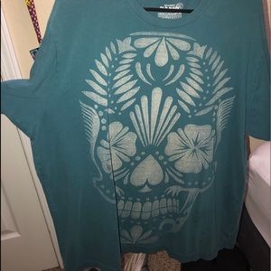 floral skull tee